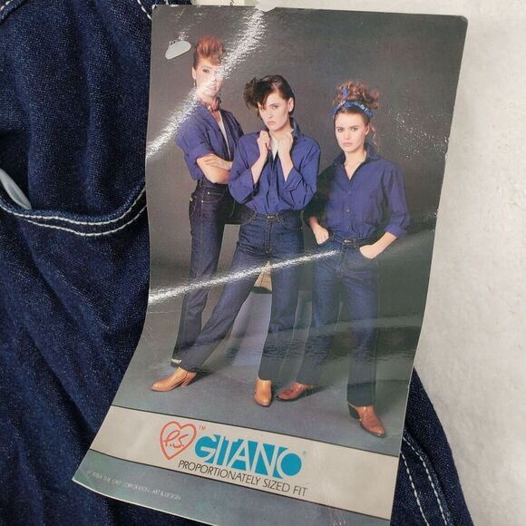 Vintage Gitano Jeans Womens 16 Blue Basic Denim Missy Short High Rise 80s 90s - Picture 2 of 15